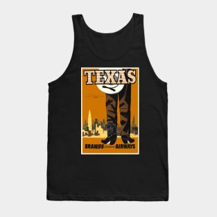 Texas Travel Poster Tank Top